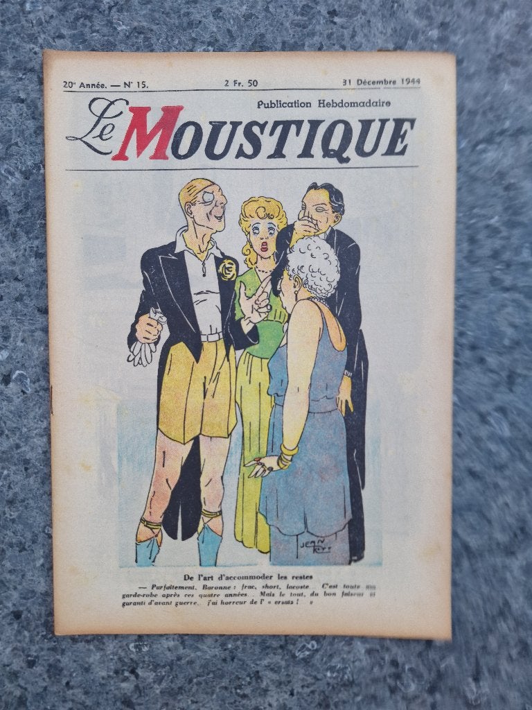 Morris Sirius Code d'honneur Spirou - Moustique 15 (1944), Enlèvement ou Envoi, Utilisé, Sports et Loisirs