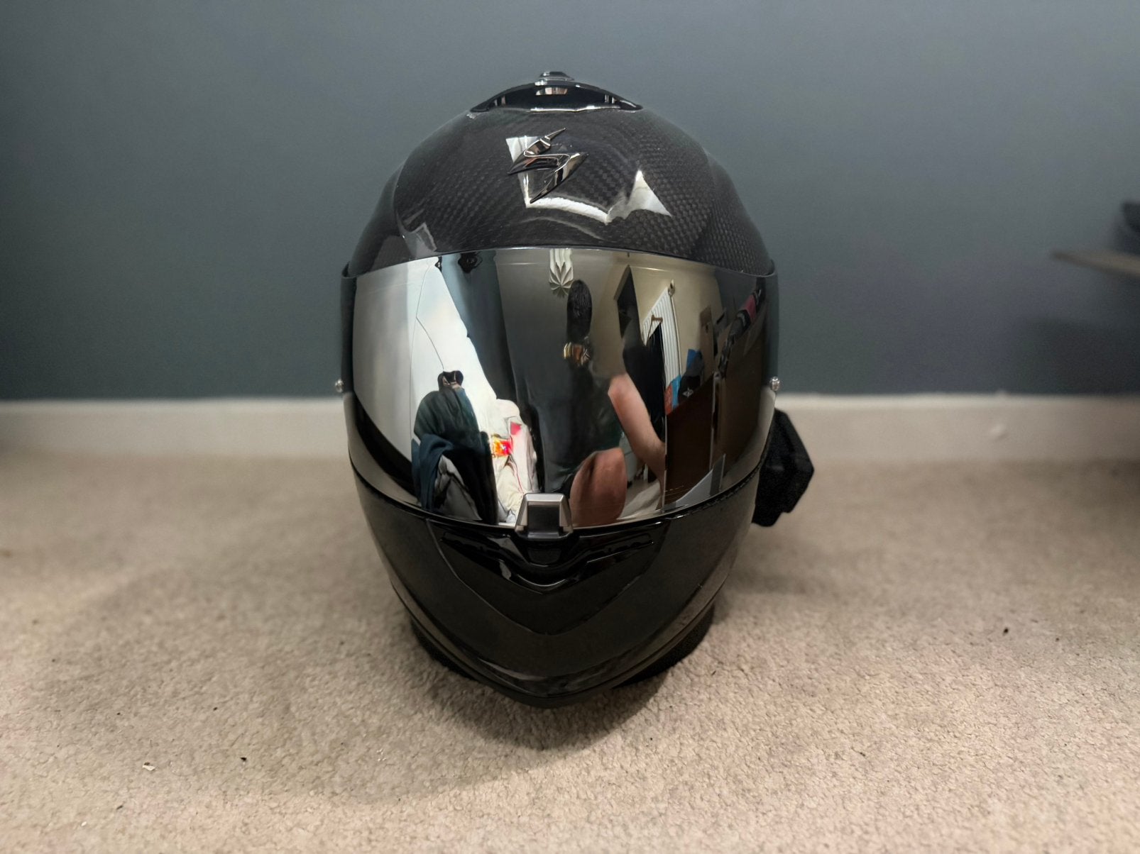 SCORPION EXO-1400 Evo II Air Carbon maat XL met Sena 60s, Ophalen, XL