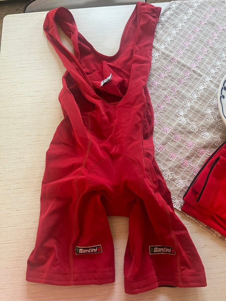 rode fietsbroek en vest, Ophalen, Gebruikt, Heren, Onderkleding