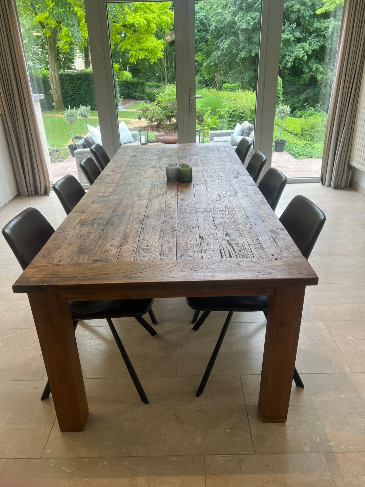 Tafel Teak, Huis en Inrichting, Tafels | Eettafels, Ophalen, 200 cm of meer, 50 tot 100 cm, Zo goed als nieuw