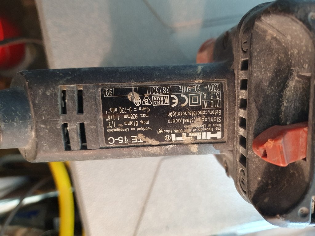 Hilti TE15C foreuse +marteau pic, Doe-het-zelf en Bouw, Ophalen, Gebruikt