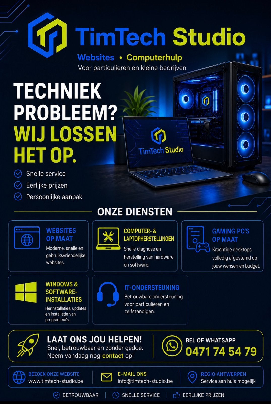 Computer of laptop problemen? (Evt. Aan huis), Informatique & Logiciels, Enlèvement, Gaming, SSD