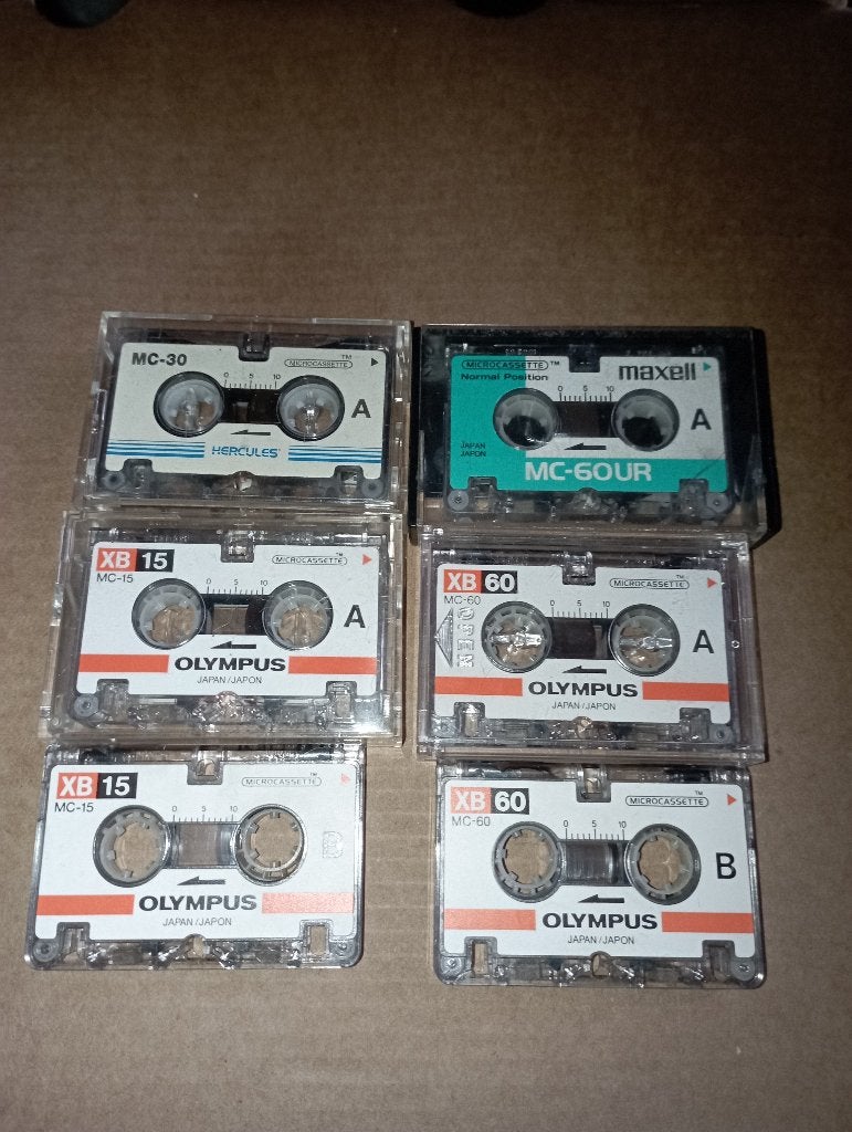 Olympus XB60/MC60 microtape, Cd's en Dvd's, Cassettebandjes, Ophalen, Gebruikt, 2 t/m 25 bandjes