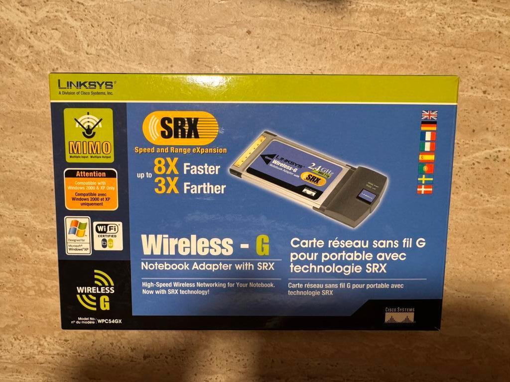 Cisco Linksys WPC54GX notebook adapter/carte réseau sans fil, Enlèvement ou Envoi, Comme neuf