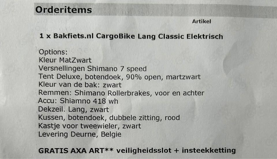 Elektrische bakfiets, Fietsen en Brommers, Gebruikt, Elektrisch, 2 kinderen, Ophalen