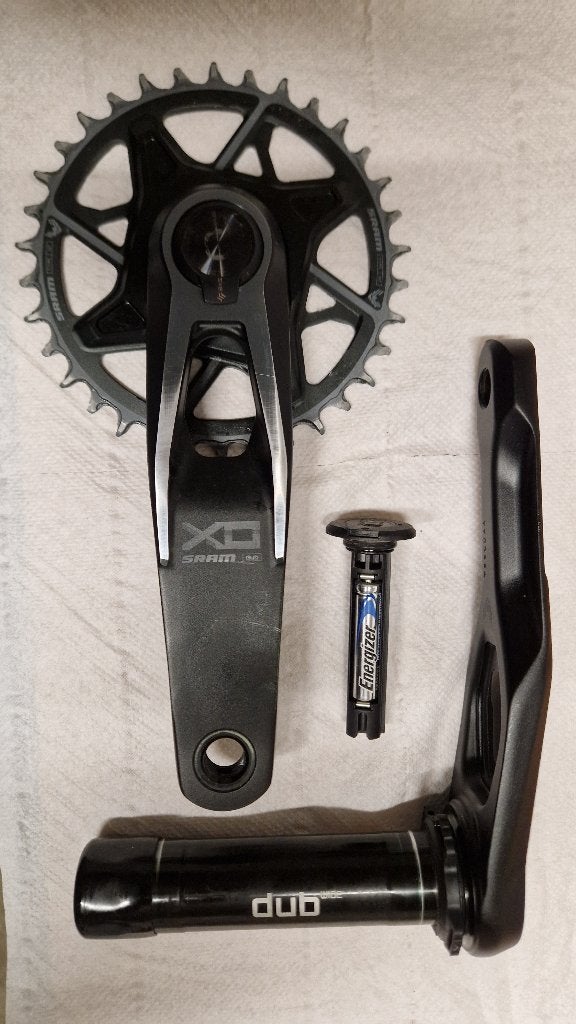Sram x0 crankstel, vermogensmeter, Fietsen en Brommers, Ophalen of Verzenden, Zo goed als nieuw, Crankstel of Pedalen, SRAM AXS