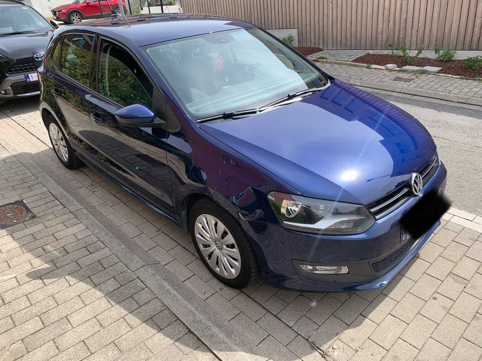 Volkswagen Polo 1.4 essence, Stof, Zwart, Blauw, 5 zetels