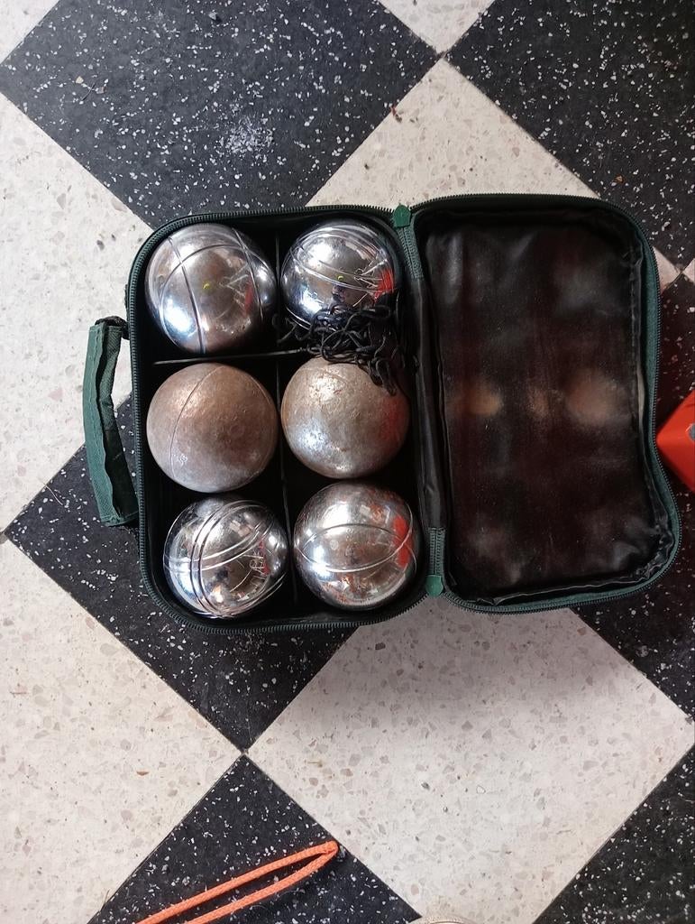 6 petanque ballen in opberghoesje, Ophalen of Verzenden