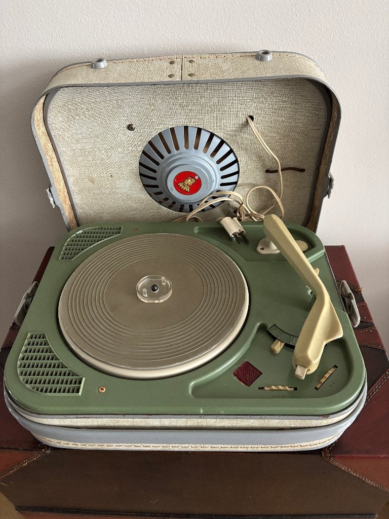 Platine Tourne disque Vinyle Eden Audax 1960 pour Décoration, Enlèvement, Ne fonctionne pas, Tourne-disque