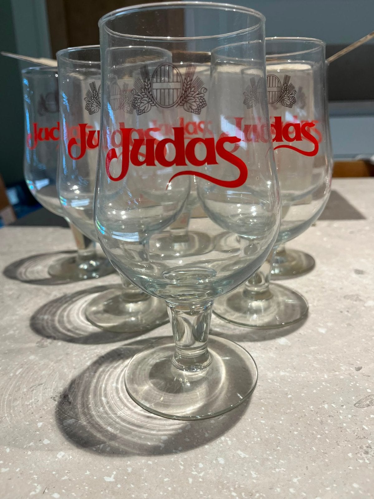 Glazen Judas, Verzamelen, Biermerken, Ophalen, Zo goed als nieuw