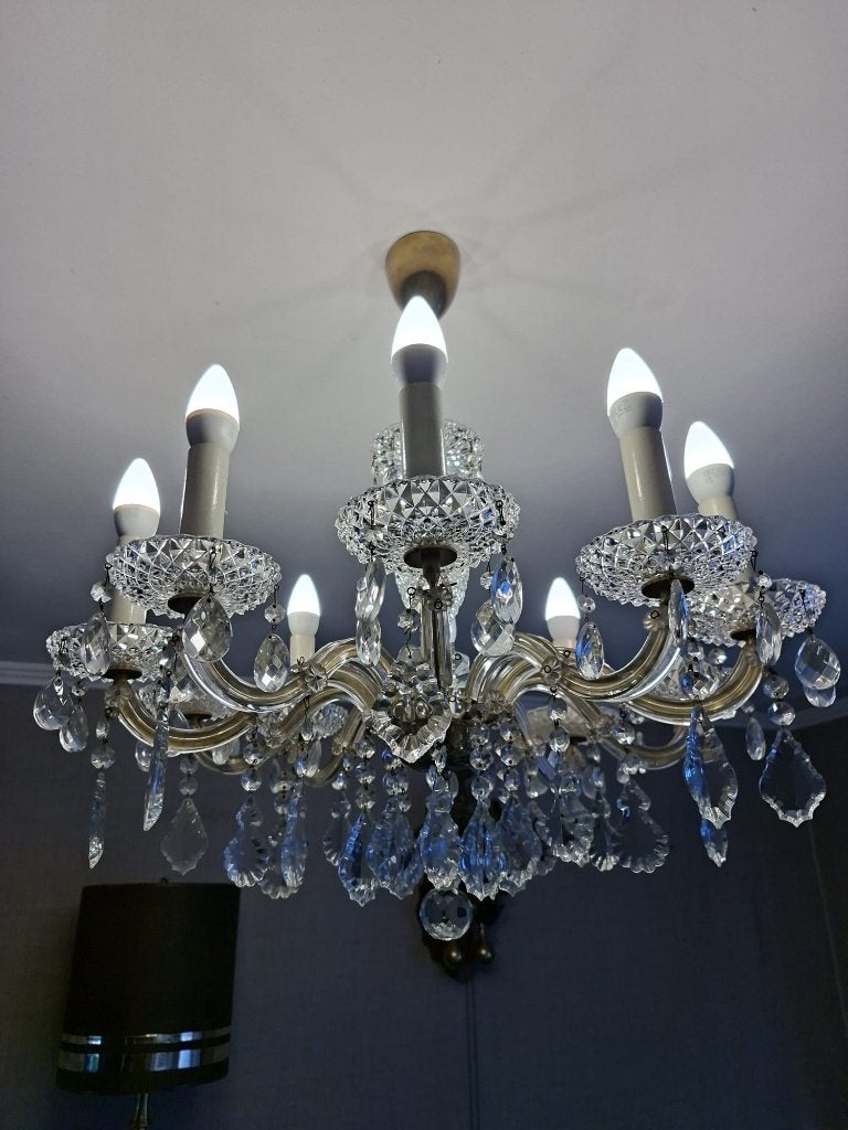 Luster kroonluchter Maria-Theresia, Ophalen, Zo goed als nieuw, Glas