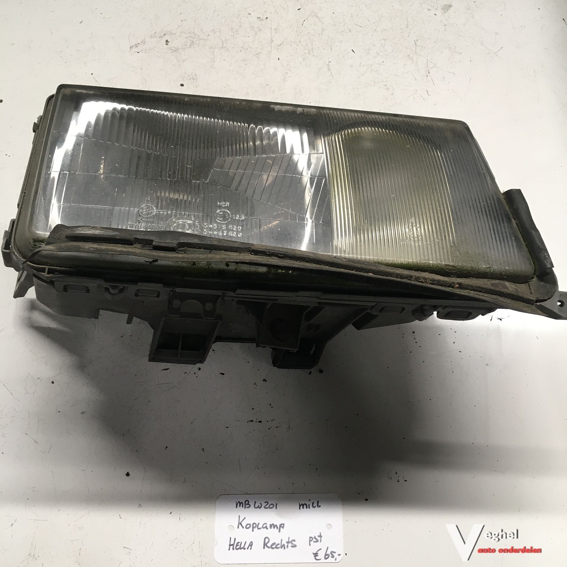 Mercedes W124  1986    Koplamp Hella   Rechtsvoor, Gebruikt, -, -, Ophalen of Verzenden