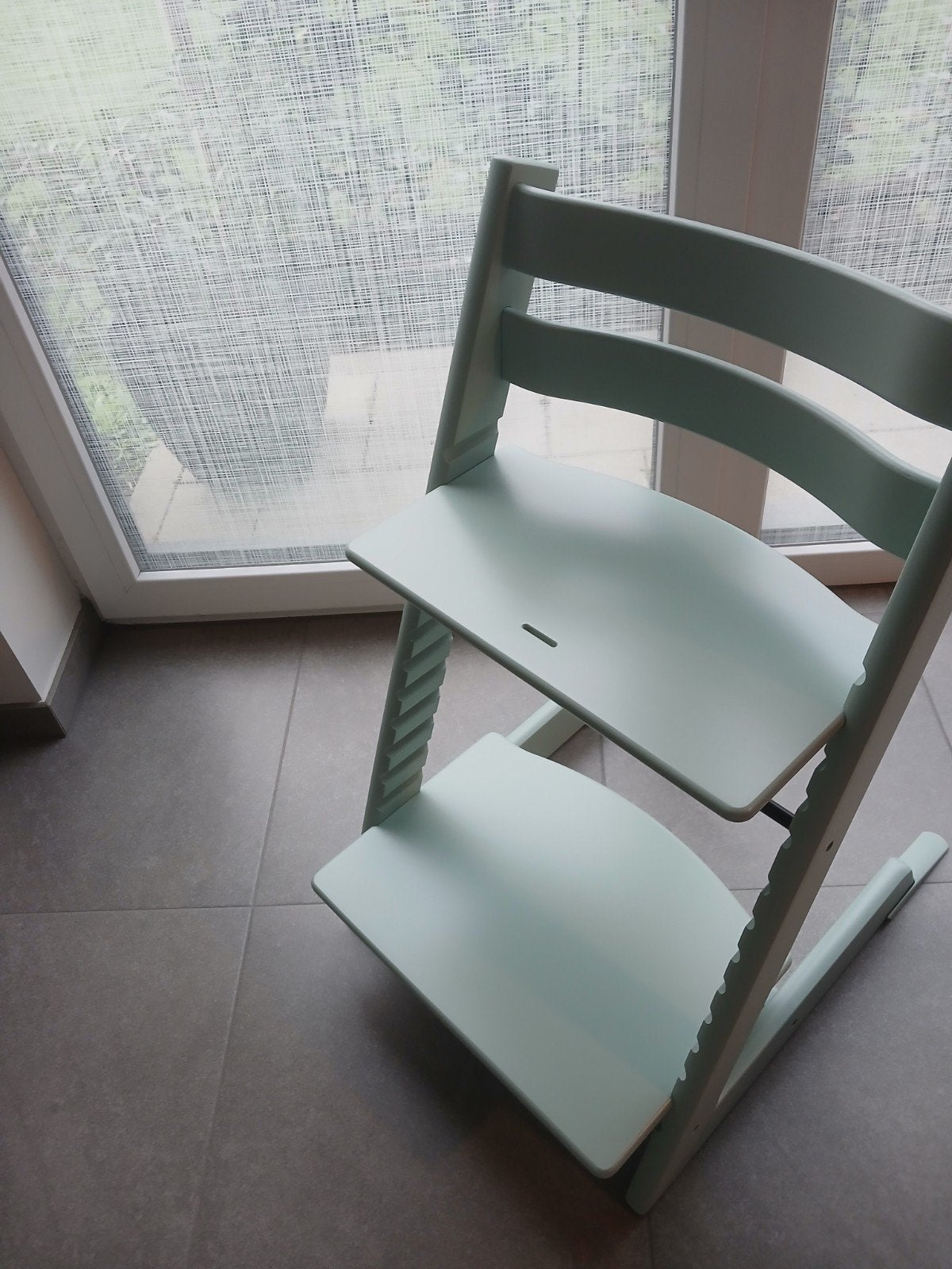 tripp trapp stoel stokke met babyaanpassingen, Ophalen, Zo goed als nieuw, Meegroeistoel, Aanschuifbaar