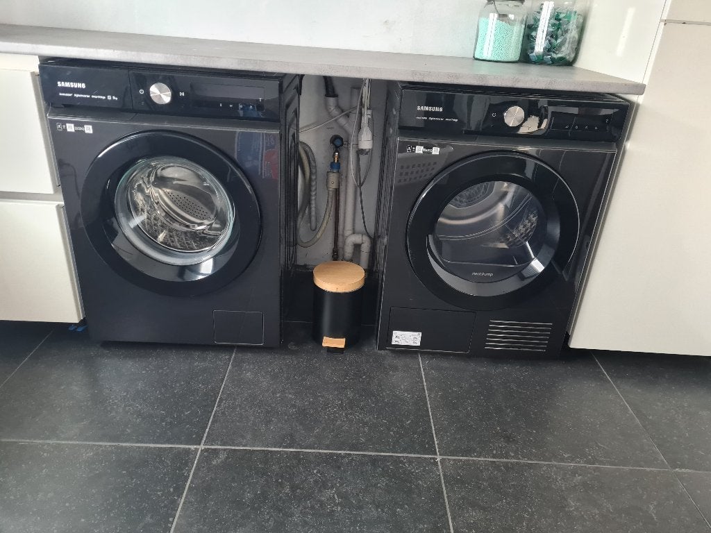 Samsung Bespoke wasmachine + droogkast, Electroménager, Lave-linge, Comme neuf, Chargeur frontal, 10 kg ou plus, 1200 à 1600 tours