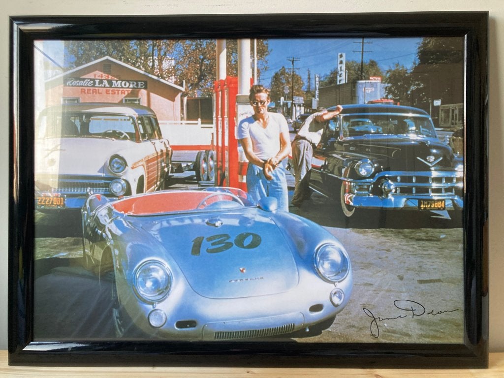 James Dean foto kader met verlichting, Ophalen of Verzenden, 1940 tot 1960, Zo goed als nieuw, Foto
