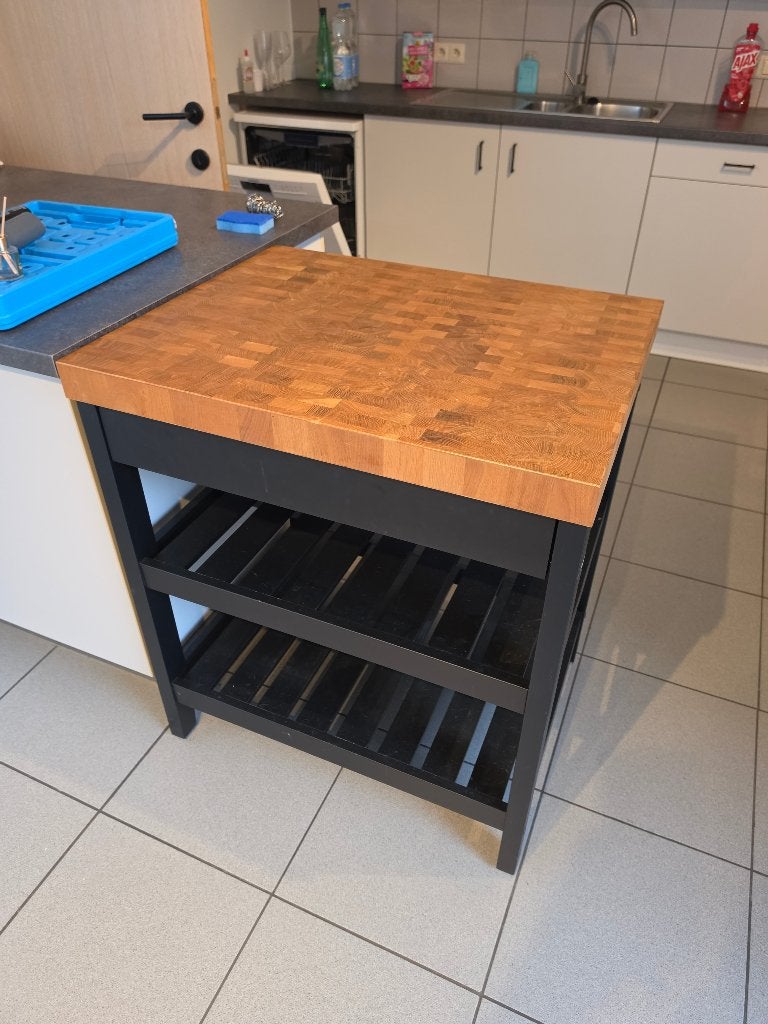 Ikea Vadholma Keukeneiland, Huis en Inrichting, Ophalen, Gebruikt, Zwart, 50 tot 100 cm