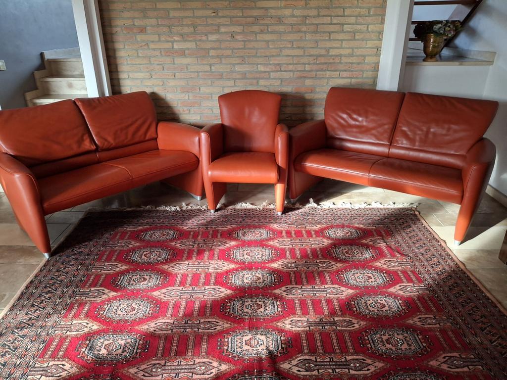 Salon en cuir JORI, Maison & Meubles, Canapés | Coins salons complets, Utilisé, Cuir, Enlèvement