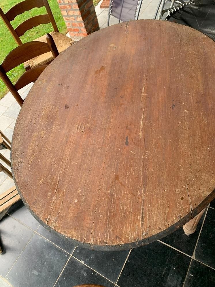 tafel ovaal, Ophalen, Gebruikt, 100 tot 150 cm, Teakhout