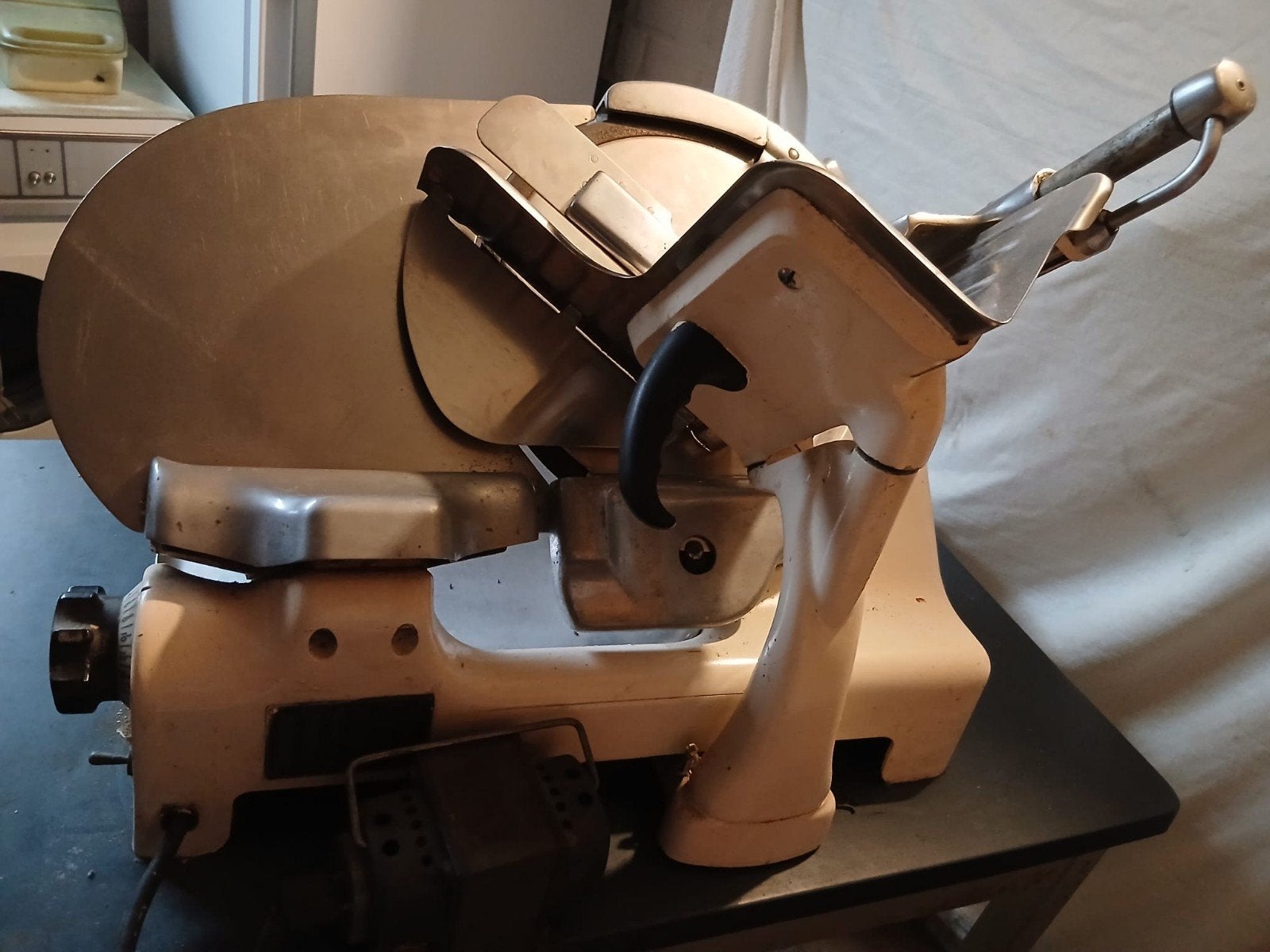 Vintage Berkel & Parnall's vleessnijmachine - werkend, Articles professionnels, Enlèvement, Utilisé