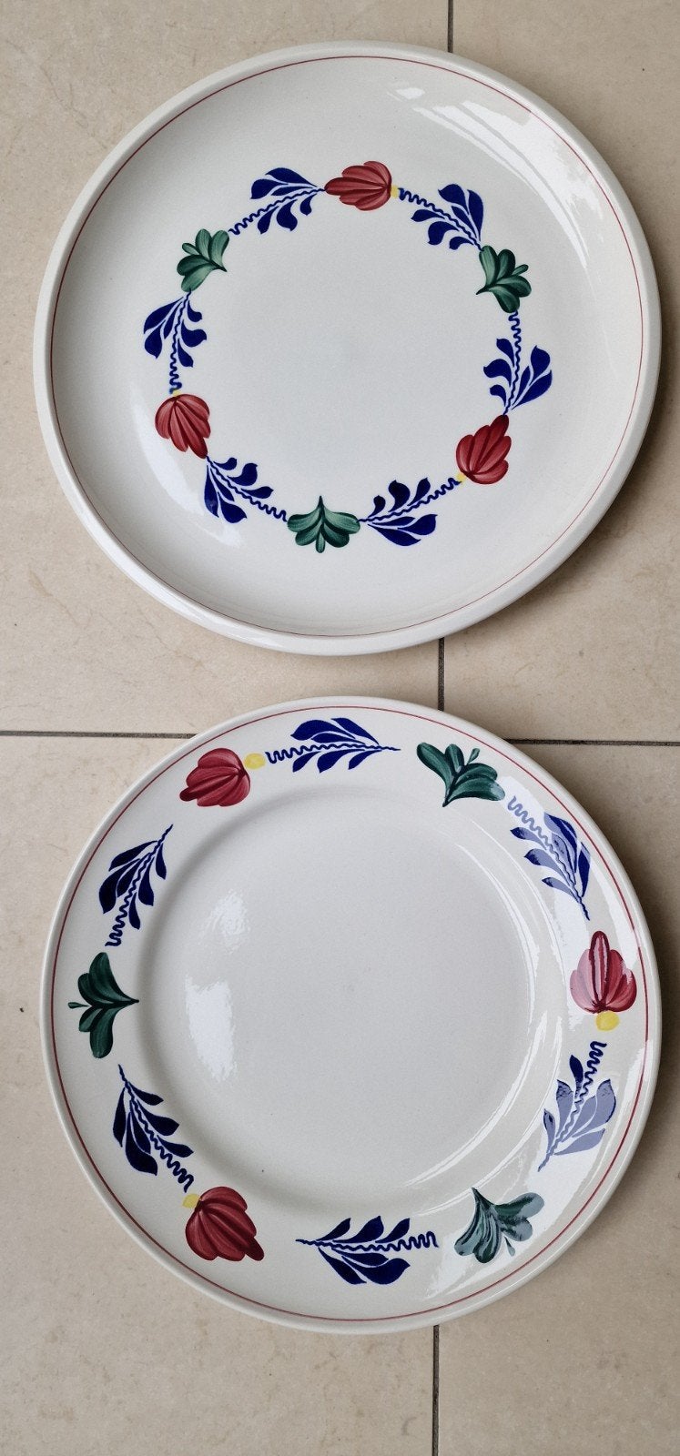 Gebakschaal en groot plat bord Royal Boch Boerenbont, Huis en Inrichting, Keuken | Servies, Ophalen, Landelijk/Boerenbont, Nieuw