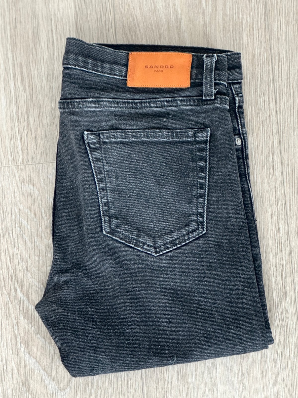 Sandro Paris Jeans (30) – Zwart – Slim Fit – Exclusief, Ophalen of Verzenden, Zo goed als nieuw, Zwart, W32 (confectie 46) of kleiner