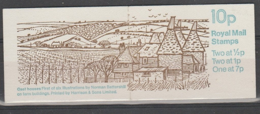 Carnet de timbres GB 1978 10 pence FA4 East houses MNH, Envoi, Non oblitéré