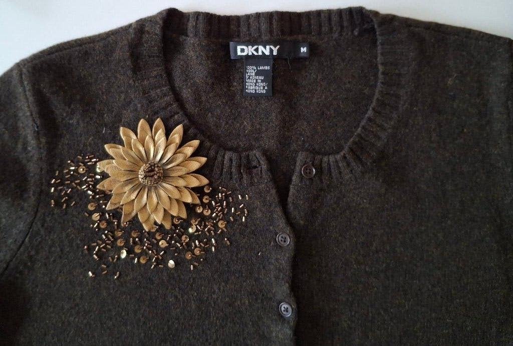 Vintage wollen trui DKNY (Donna Karan New York) maat 38 (M), Kleding | Dames, Ophalen of Verzenden, Maat 38/40 (M)