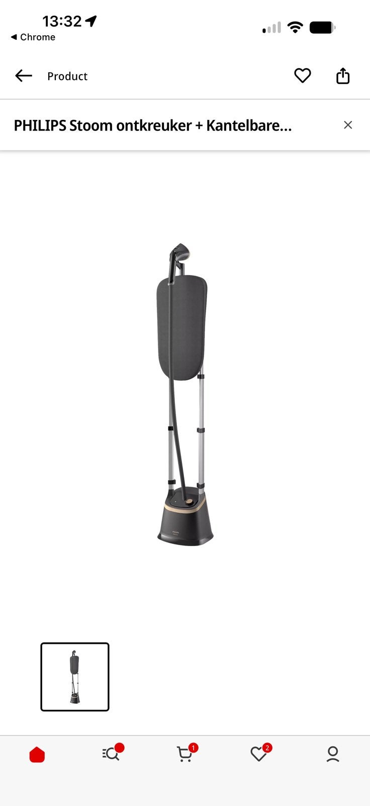 PHILIPS Stoom ontkreuker + Kantelbare StyleBoard, Ophalen, Zo goed als nieuw