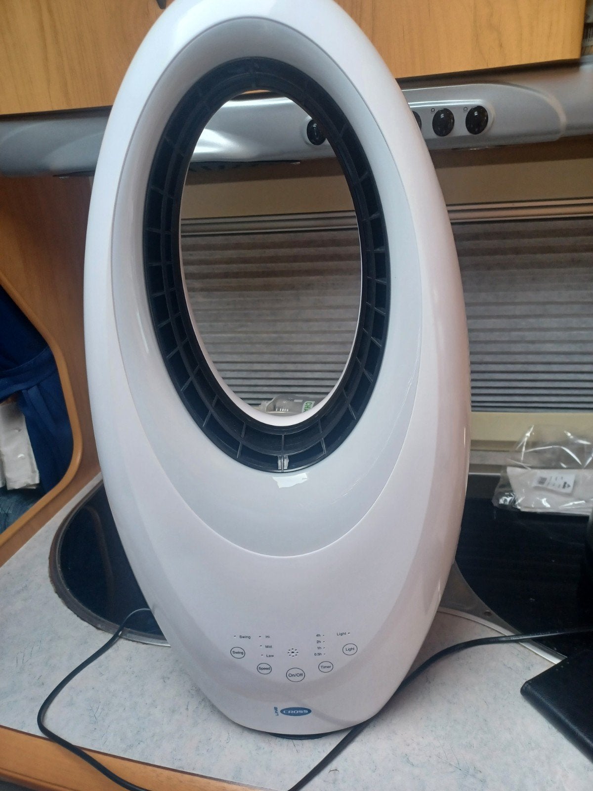 Bladloze ventilator met nachtlicht, Caravans en Kamperen, Ophalen