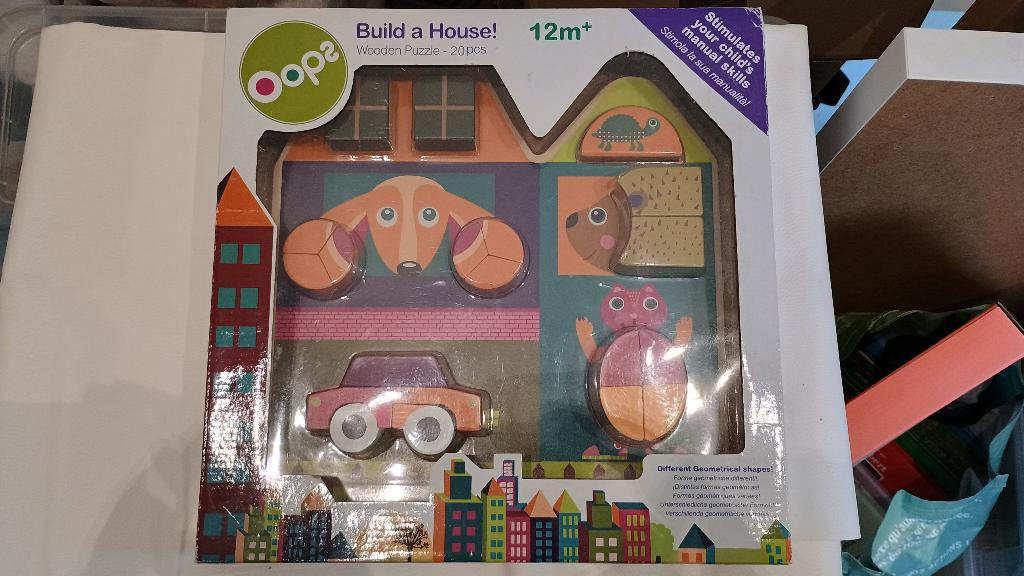 Puzzle en bois ( 12 mois +) TBE, Enlèvement, En bois