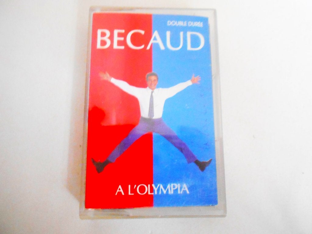 ancienne cassette audio Becaud à l'Olympia Double durée, Enlèvement ou Envoi, Originale, Autres genres, Utilisé