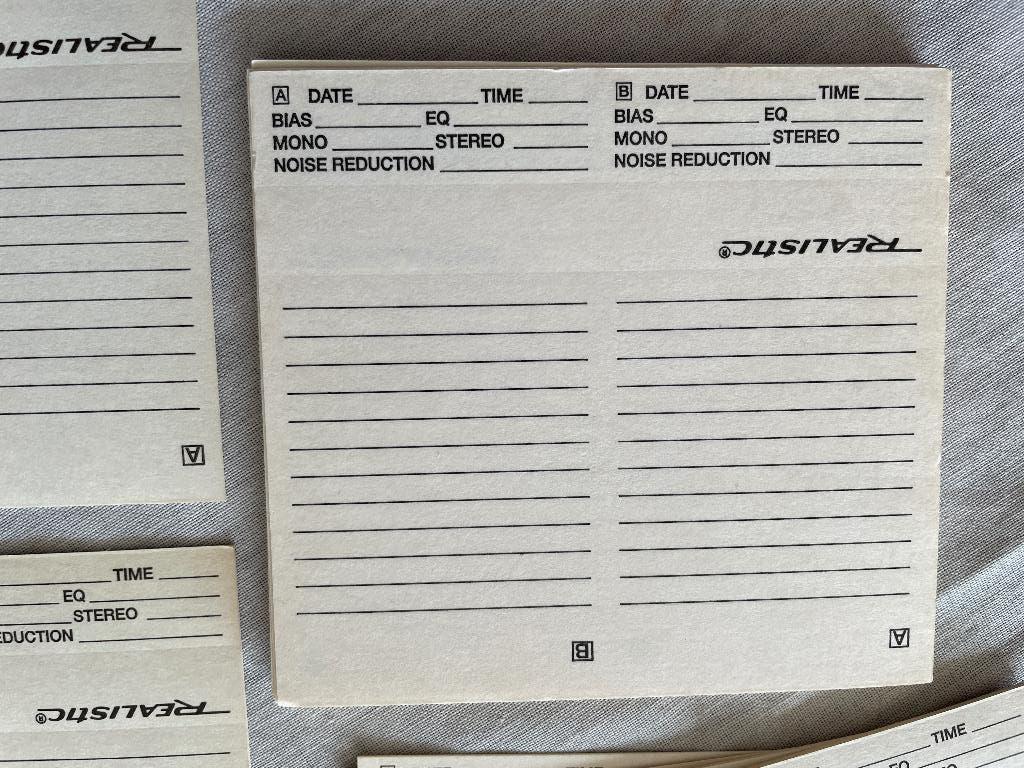 inlegkaarten vr  muziek cassettes, Cd's en Dvd's, Cassettebandjes, Ophalen of Verzenden, Zo goed als nieuw, Accessoires