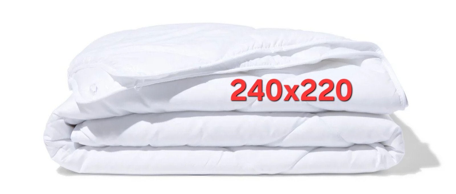 Hema extra breed 4 seizoenen dekbed 240x220, Comme neuf, Enlèvement, Couverture ou Couette, Blanc