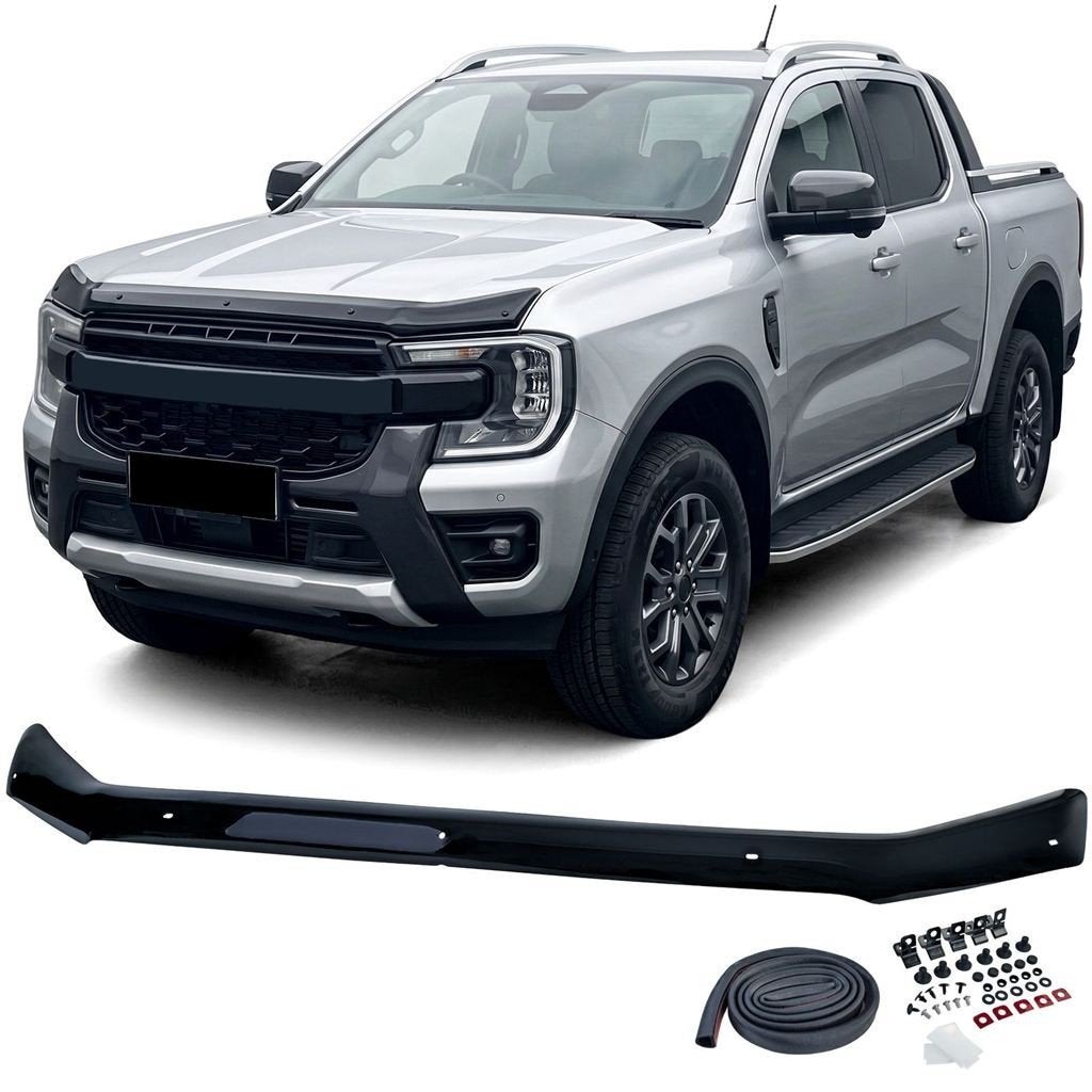 Motorkap Steenslag beschermer Ford Ranger T9 Glans Zwart, Envoi