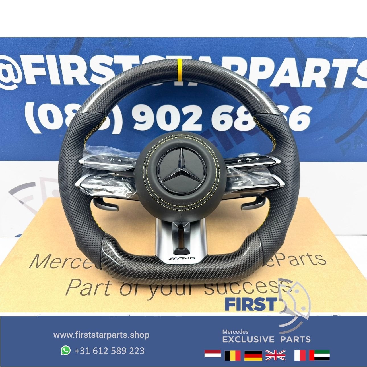 CARBON AMG STUUR + AIRBAG W177 W118 W205 W213 W253 W223 W468, Gebruikt, -, Ophalen of Verzenden, -