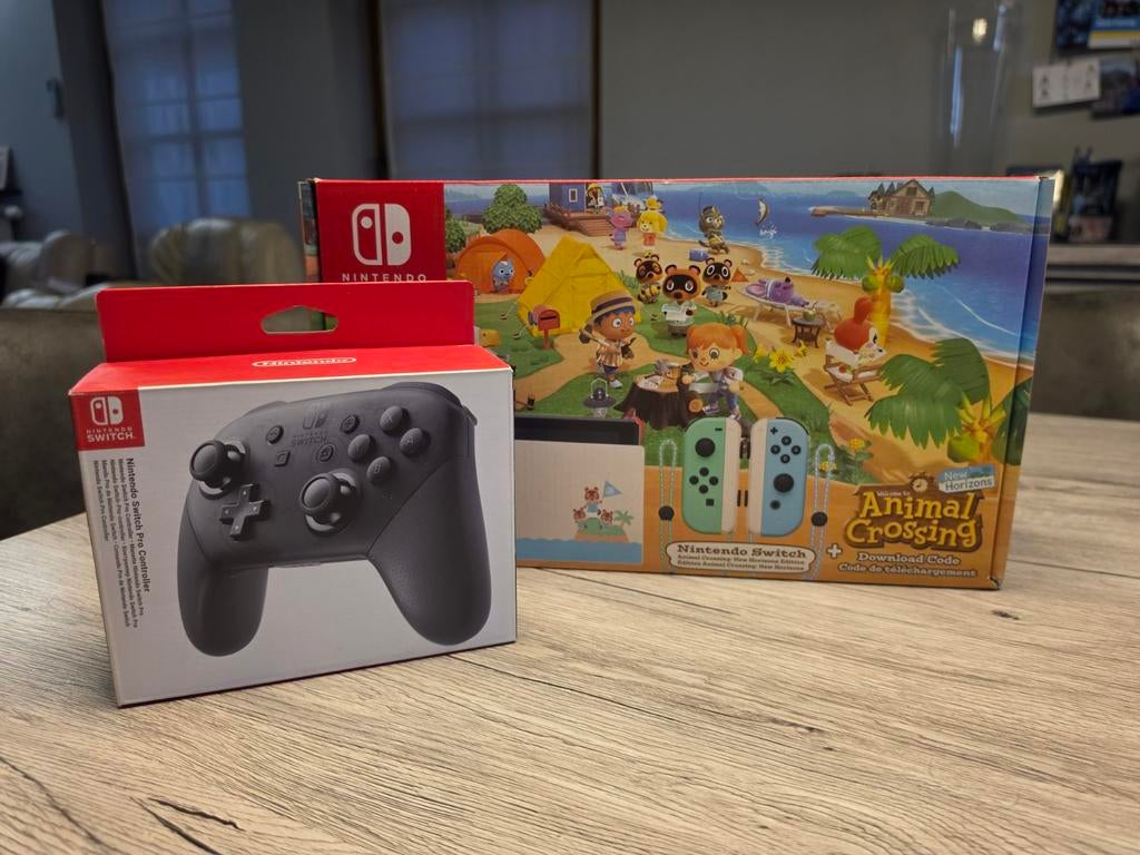 Nintendo Switch Animal Crossing met Pro Controller, Games en Spelcomputers, Ophalen of Verzenden