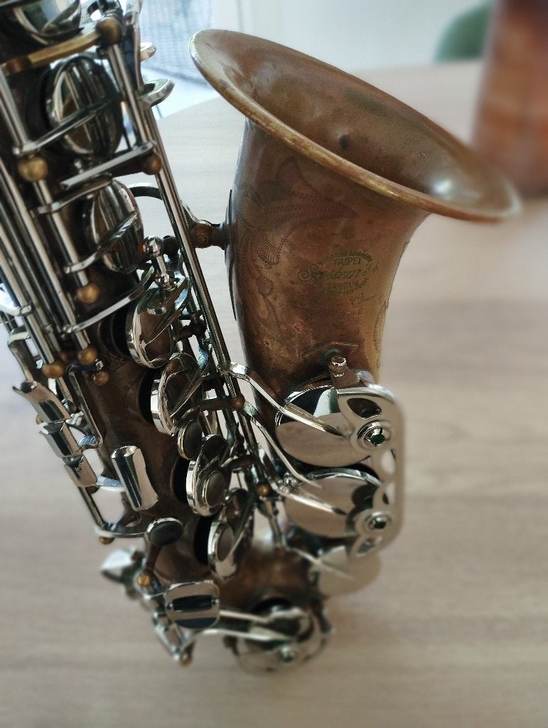 System '54 alto sax superior class power bell en toebehoren, Muziek en Instrumenten, Ophalen, Gebruikt, Alt, Met koffer