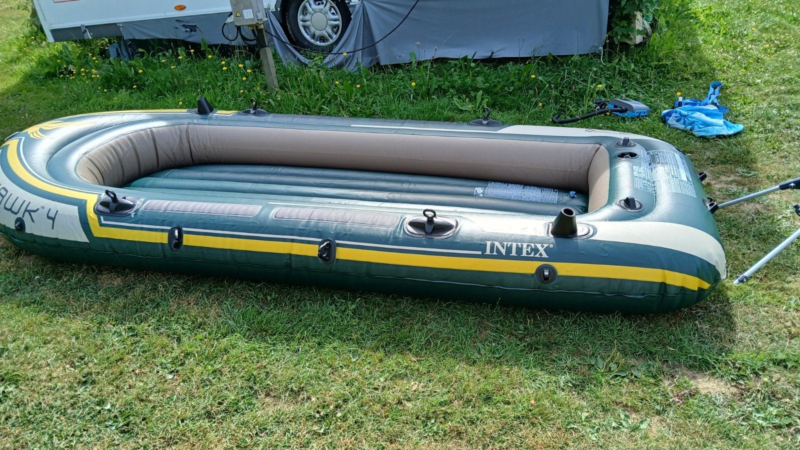 Inex seahawk 4pl 3,5m complet neuf+ support moteur gar 2ans, Sports nautiques & Bateaux, Canots pneumatiques, Zodiac, PVC, Enlèvement