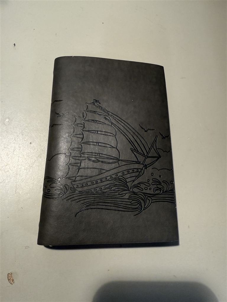 Leren notitieboek met vitange look, Diversen, Notitieboeken, Ophalen of Verzenden, Nieuw