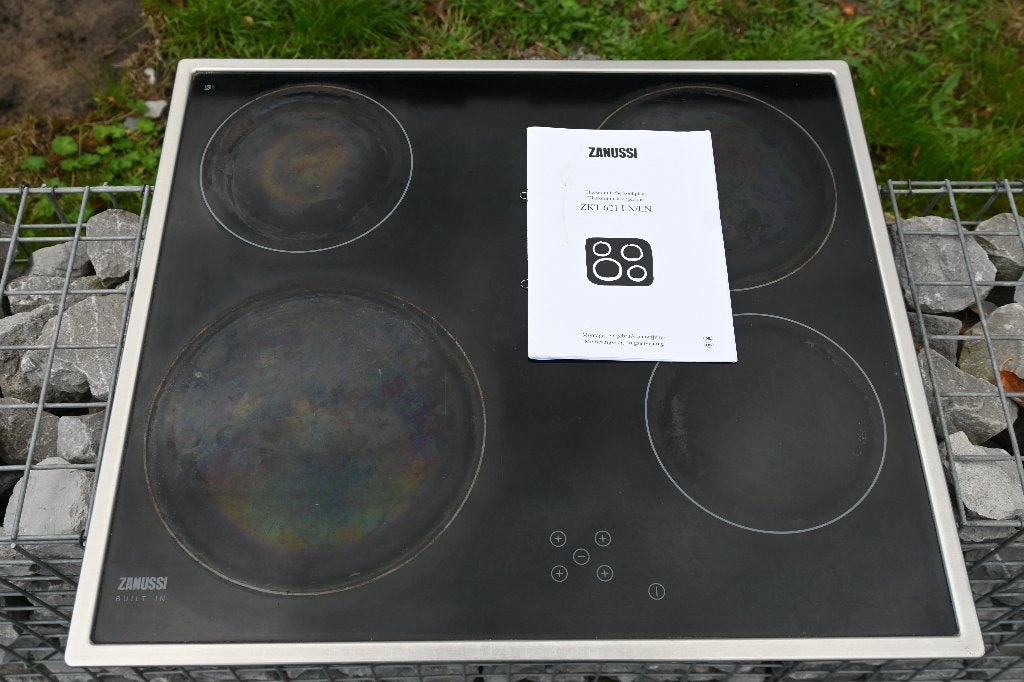 Zanussi keramische kookplaat te koop, Ophalen, Gebruikt, 4 kookzones, Inbouw