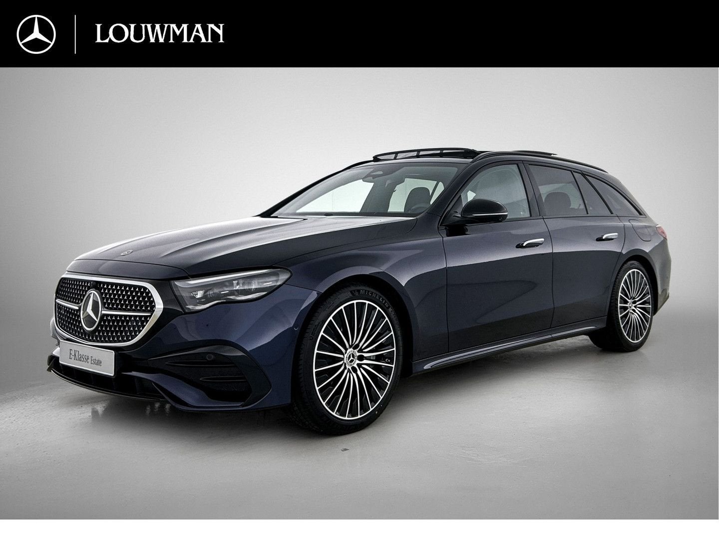 Mercedes-Benz E 300 Estate e Business Solution AMG | Premium, Automaat, Zwart, Blauw, Break