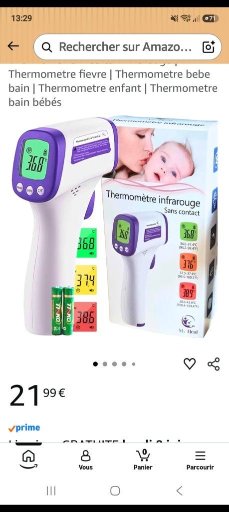 Thermomètre infrarouge, Enlèvement, Neuf, Autres types