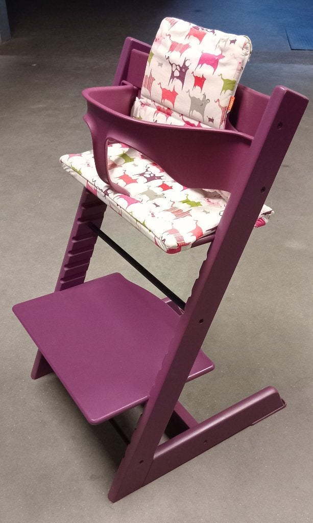 Stokke Tripp Trapp stoel met babyset en kussen, Ophalen, Zo goed als nieuw, Meegroeistoel