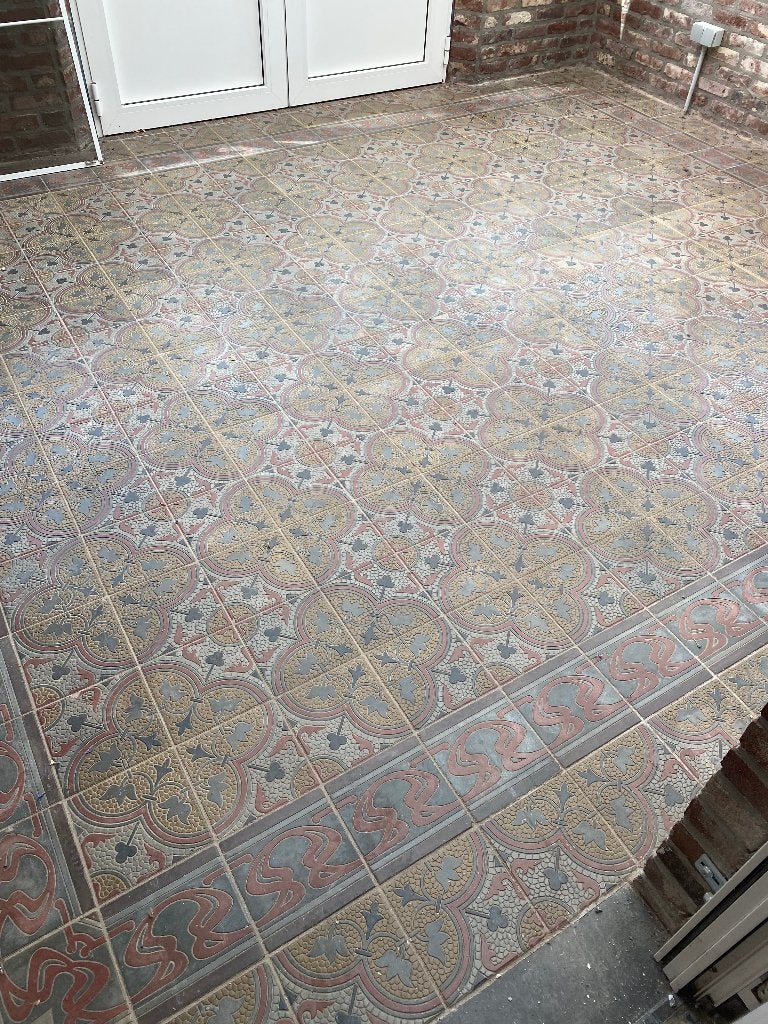 antieke vloer 4m x 3.5m, met boord, Enlèvement
