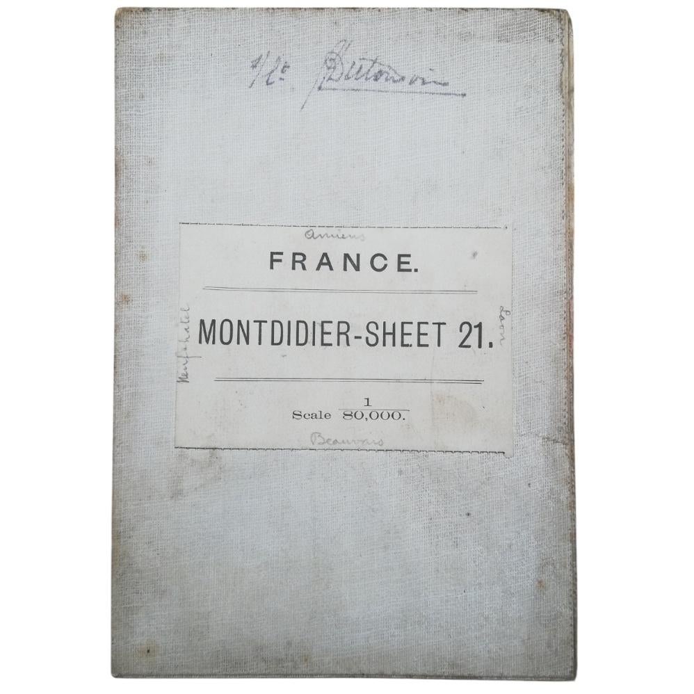 British Army - 'Montdidier'-stafkaart - 1912, Ophalen of Verzenden, Landmacht, Overige typen
