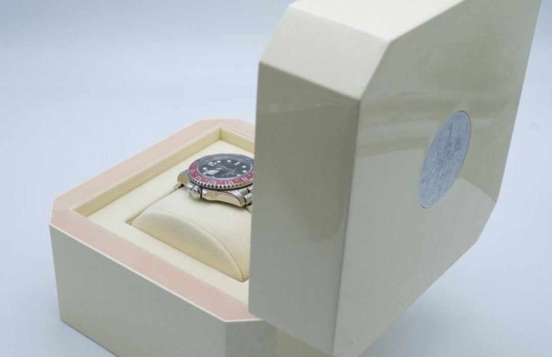Montegrappa My Guardian Angel – originele Watch Box – Limite, Enlèvement ou Envoi, Neuf, Beige