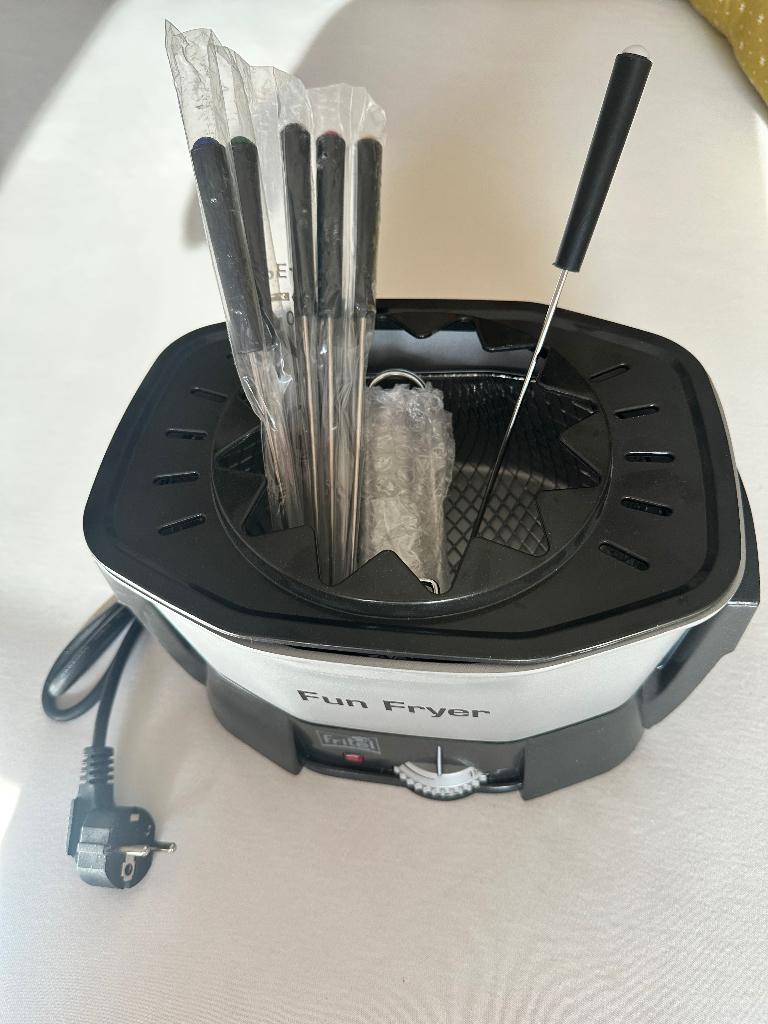 Friteuse/fondue, 1 à 2 litres, Enlèvement, Comme neuf, Friteuse duo