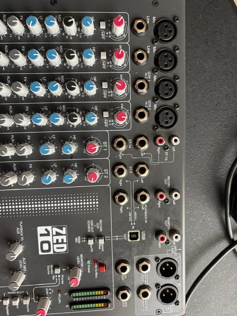Allen & Heath ZED-10 – Table de mixage USB analogique, Enlèvement ou Envoi, Utilisé, Moins de 5 canaux, Entrée micro