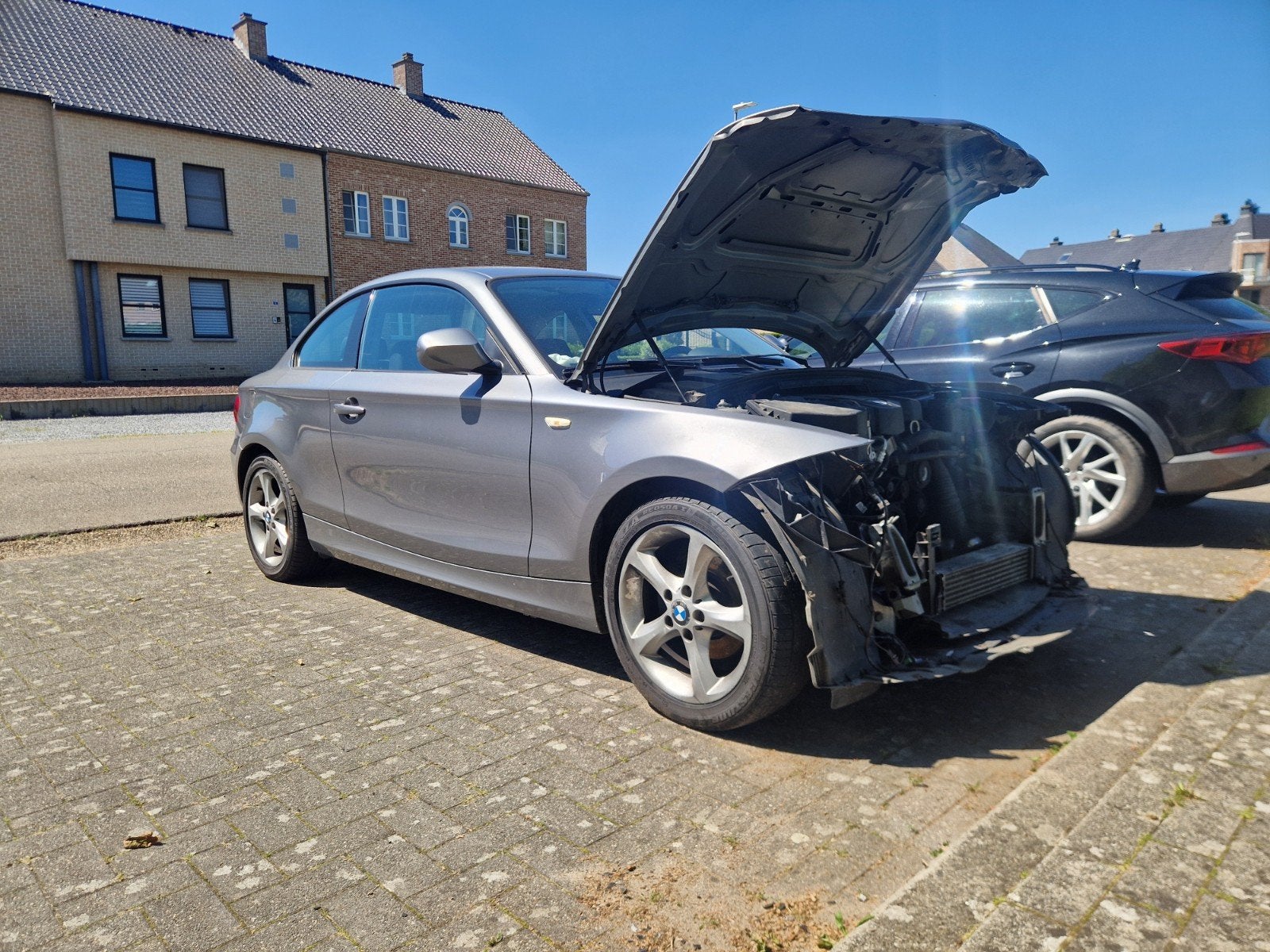 Bmw 118D e82 schadeauto, Autos, Achat, Boîte manuelle, Noir, Diesel