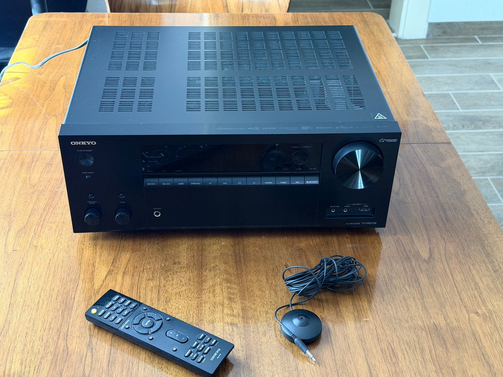 Onkyo TX NR676E Dolby Atmos 4k home cinema receiver, TV, Hi-fi & Vidéo, Chaîne Hi-fi, Enlèvement, Comme neuf